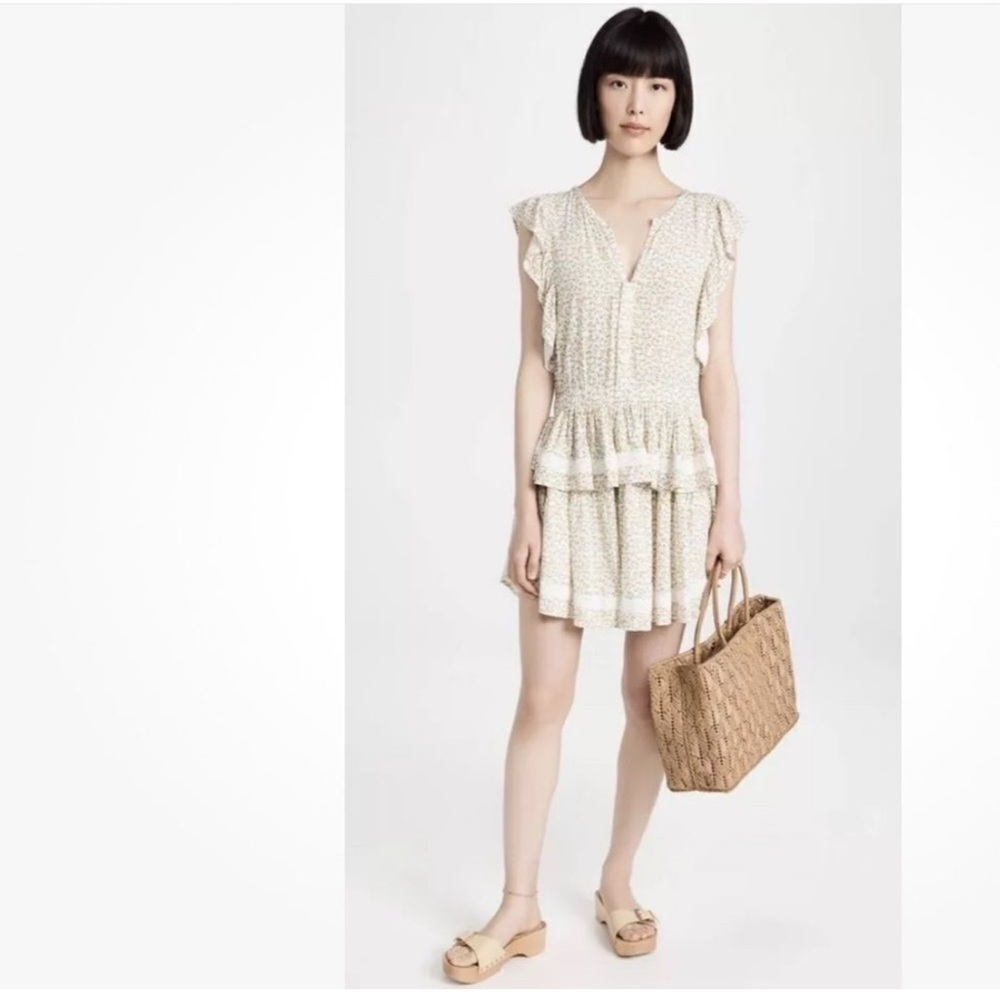 Elegant Cream Ruffle Mini Dress